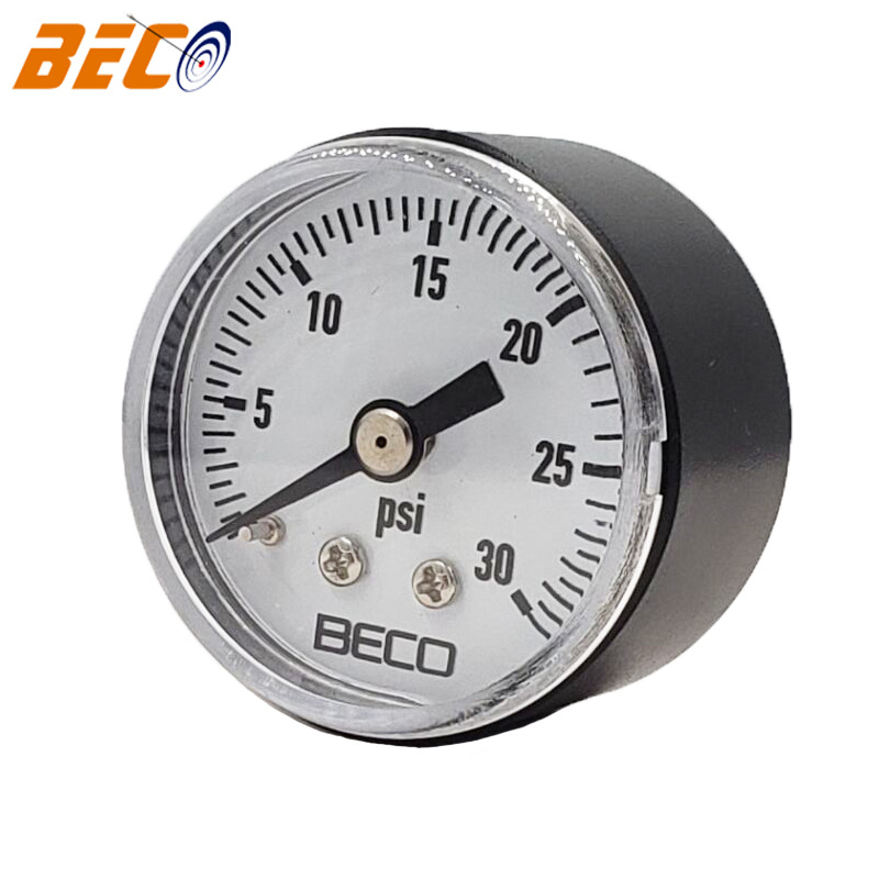 贝伊特BECO 40mm轴向压力表 30psi塑料外壳压力表 水压处理压力表