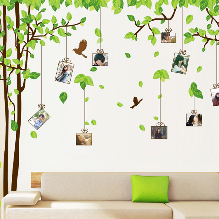 外贸跨境新款照片树墙贴DLX6004客厅卧室电视沙发墙壁装饰PVC贴纸