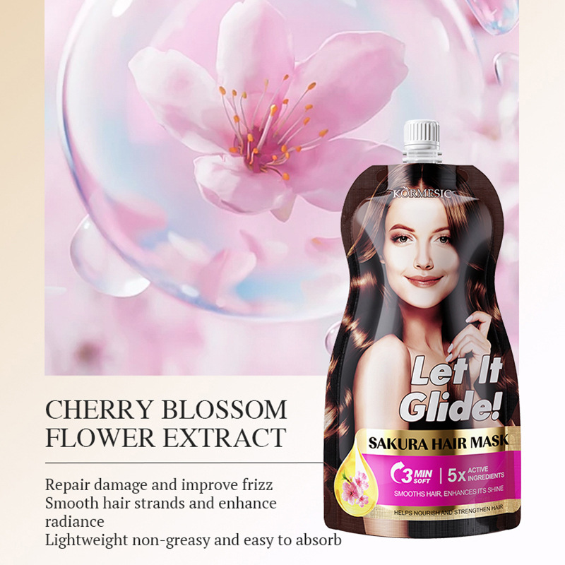 KORMESIC máscara de cabello vegetal máscara de cabello para el cuidado, suave comercio exterior transfronterizo, ropa doméstica de gran capacidad