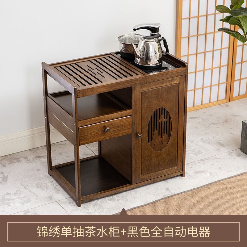 茶台茶车家用茶水柜实木小茶桌茶几功夫茶具套装全自动烧水壶一体|undefined