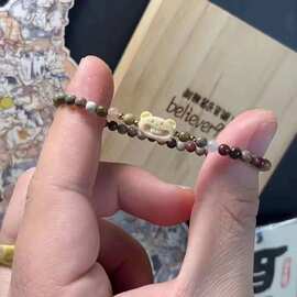 可爱鼠串珠手链女小众设计感新中式禅意礼物简约国潮高级感手饰