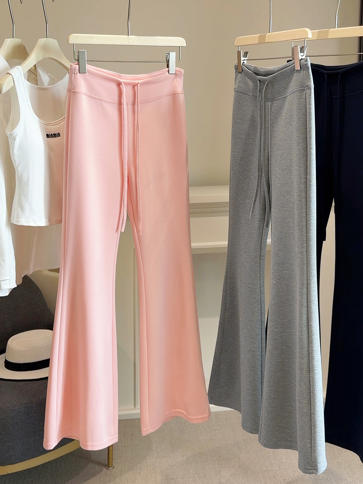 Spring flared trousers for yoga for leisure