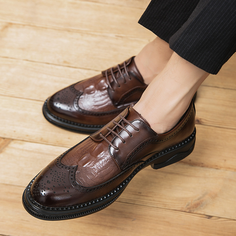 2025 Autumn New Business Men's Casual Leather Shoes Men's Fashion Gentleman Brogue Men's Leather Shoes Trendy Formal Shoes 2025 Autumn New Business Men's Casual Leather Shoes Men's Fashion Gentleman Brogue Men's Leather Shoes Trendy Formal Shoes