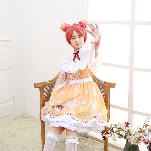 Fifth Personality Mechanic Candy Girl Cosplay Costume Lolita Mini Dress Set Anime Costume
