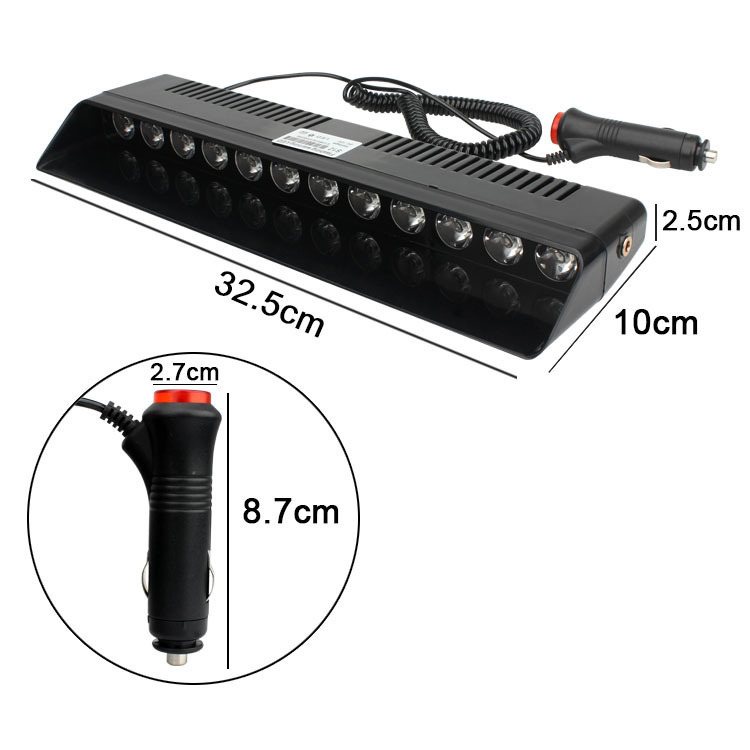Factory Direct Supply High-Power 12Led Car Front Glass Flash Light Shovel-Type Suction Cup Light Warning Light