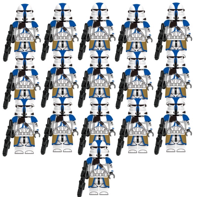 【Set】Planet Series 501st Force Shock Wolves Cavalry Paratroopers Assembled Building Block Toy in Bag