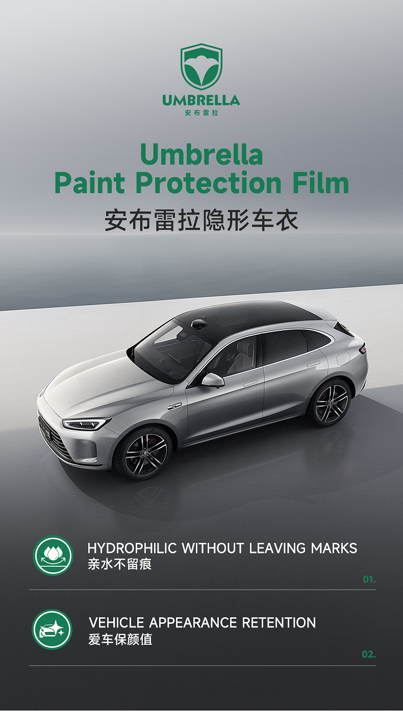 Tpu Invisible Car Cover, Car Paint Protection Film, Ppf, Self-Recovering, Anti-Scratch, Anti-Yellowing, Anti-Dirt, Transparent Protective Film