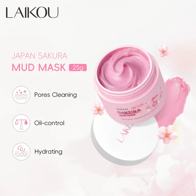 Очищающая иловая маска LAIKOU 25 г, увлажнение и очищение пор