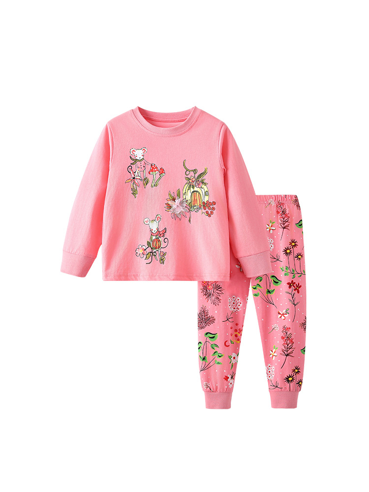 Malwee transfronterizo conjunto de niñas otoño y invierno nuevo estilo europeo y americano para niños de mediana edad adorable ropa casera para niños