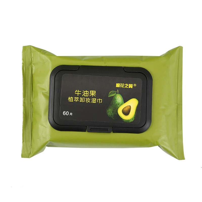 Cotton Wings Fruit Oil, face makeup remover, handheld wipes, 60 pieces