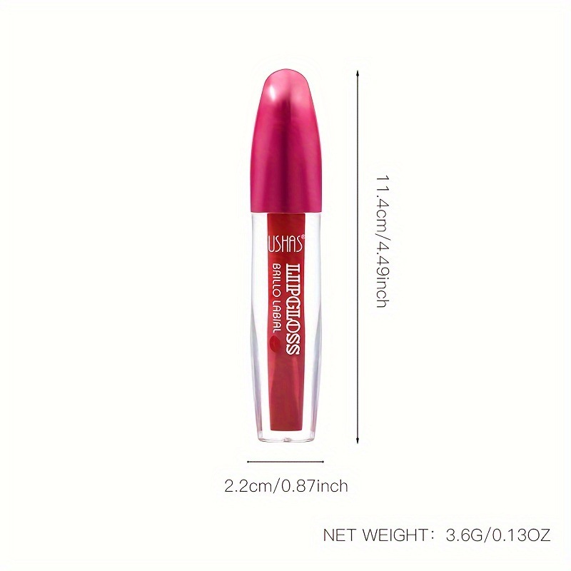 USHAS Europa y América Punto transfronterizo Brillo de labios Impermeable Hidratante Fácil de colorear Taza antiadherente Lápiz labial líquido de larga duración LG2540B