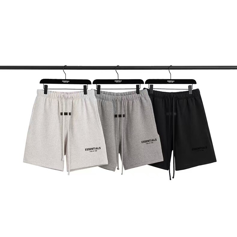 22Awfogessentialsfearofgod Loose Men's Shorts, Versatile and Casual, Thin Style for Summer