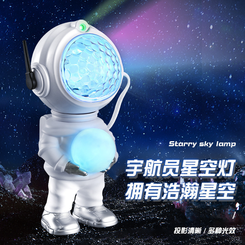 クロスボーダー月水波紋宇宙飛行士星空投影ランプ月ナイトライト装飾炎水波紋雰囲気ライト|undefined