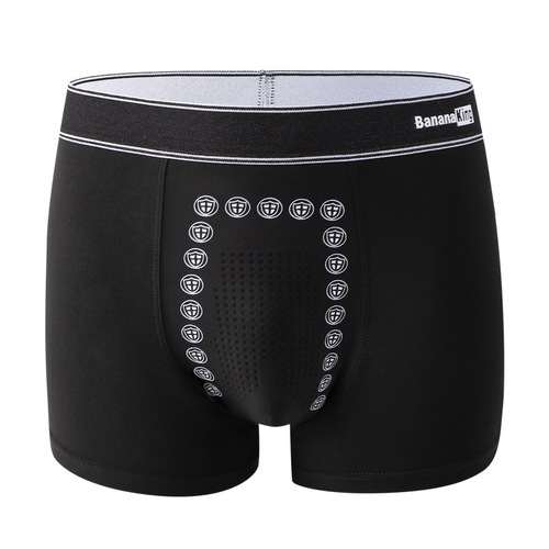 Men's pure cotton breathable elastic slim-fit negative ion energy pants, youth men's straight-leg innerwear, arrow pants