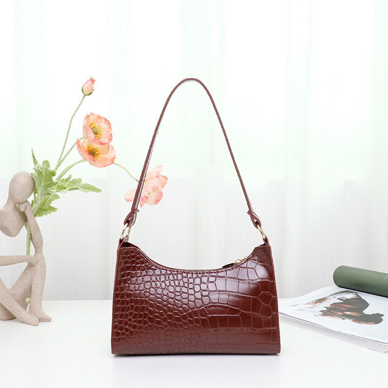 Bolsas de brazo con patrón de cocodrilo 2024 bolsas de mano de damas de comercio exterior bolsas de mujer al por mayor bolsas de mano casuales de moda