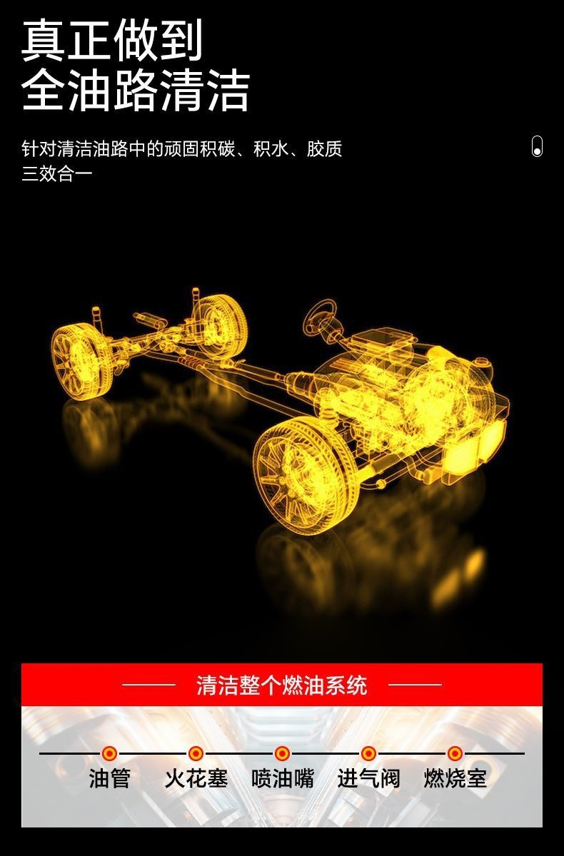 Fuel Injector Cleaner - No Disassembly Required, Removes Carbon Deposits in Gasoline Vehicles, Saves Fuel