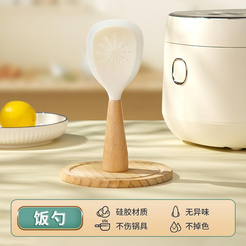 스탠딩형 [나무손잡이밥숟가락] 반투명