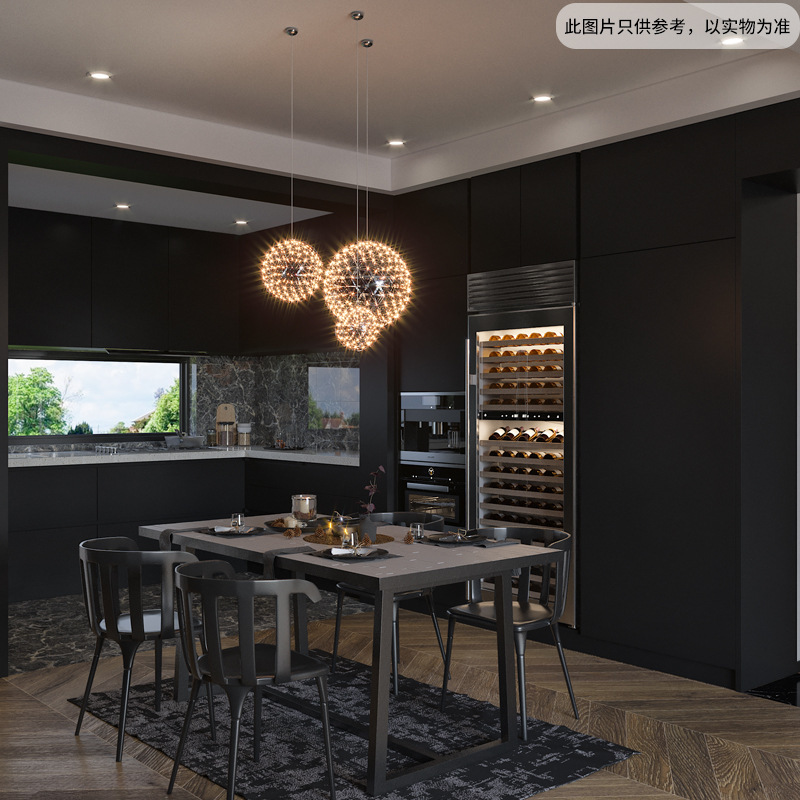 Yingpai Whole House Solid Wood Minimalist Luxury Wardrobe Cabinet Wall Panel Background Wall National Home Measurement Package Installation