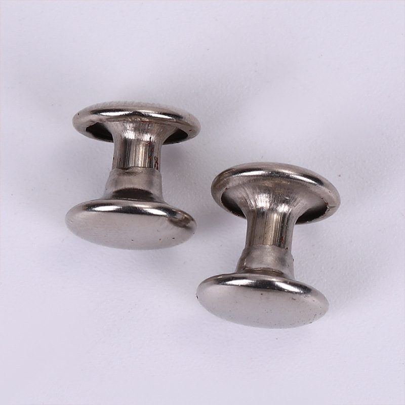 Metal madre remache cinturón bolso plano redondo sombrero bolso botón de ropa accesorios pin de doble cara