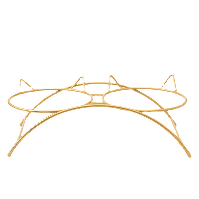 Cat Bowl perro tazón antidetonante tazón de comida gato tazón de fuente de comida para gatos tazón de fuente de vidrio con marco de metal fabricante de suministros para mascotas
