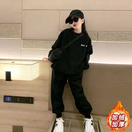 男女童卫衣春秋款套装2026春秋新款洋气时髦运动两件大童秋季运动