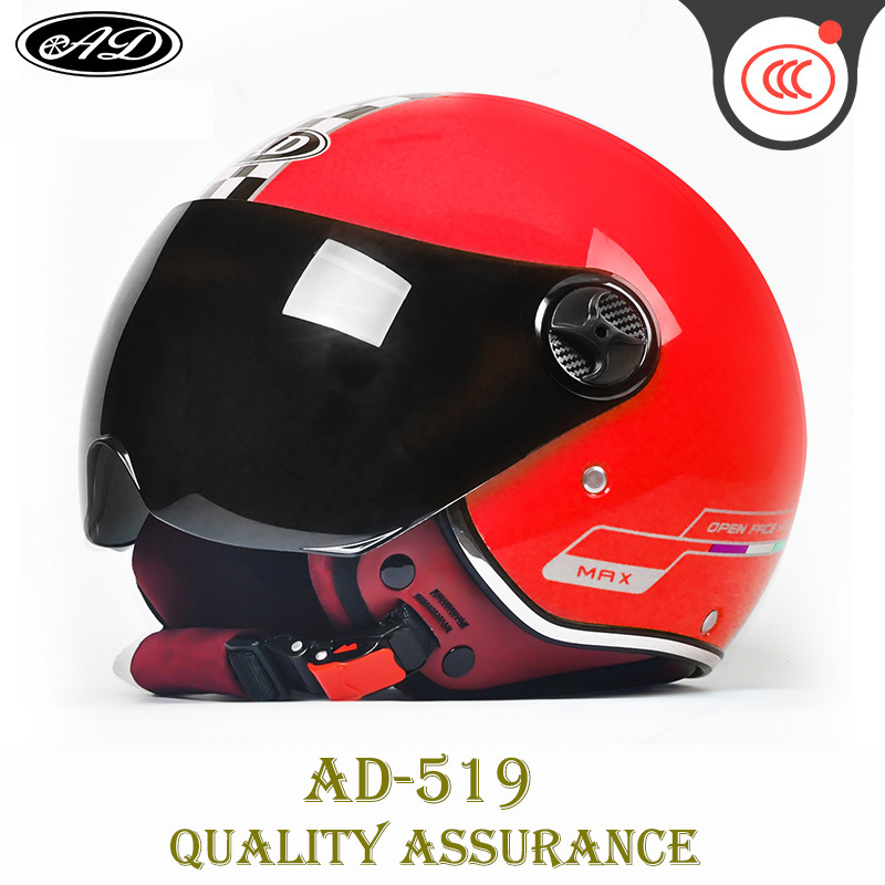 Motorcycle Helmet for: Motuoche Motosiklet kaskı (dəbilqə) - red-checkered-flag-short-tea-visor