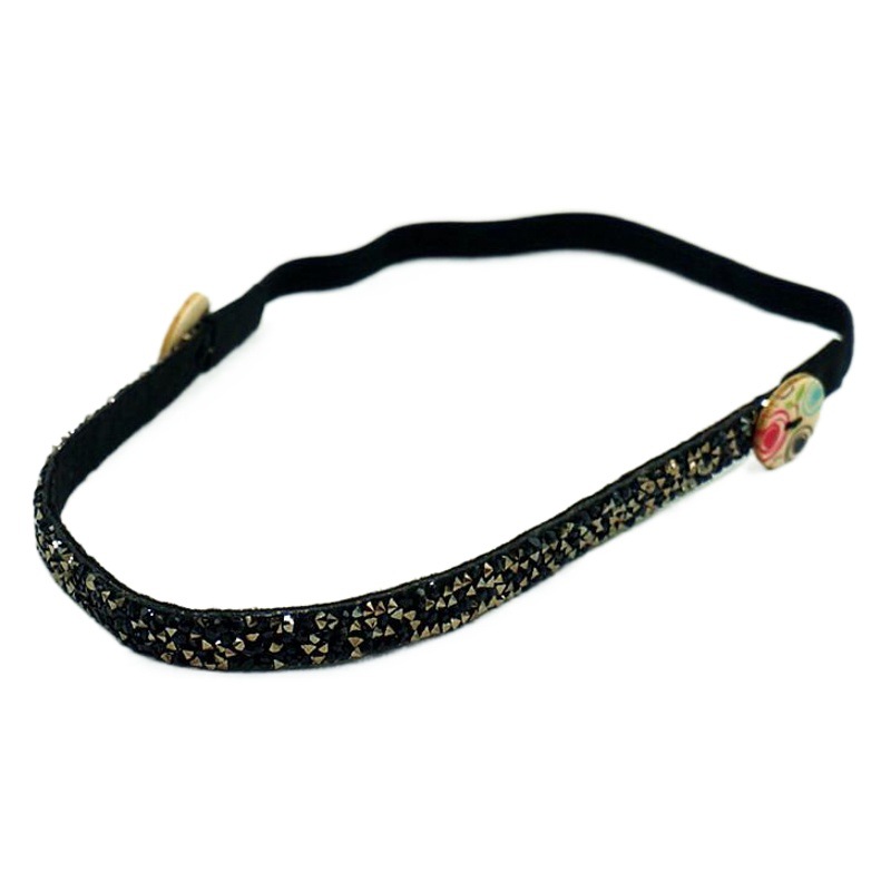 Fábrica al por mayor nuevo oído europeo y americano anti-apriete máscara botón diadema resina diamante banda de pelo Simple deportes tocado