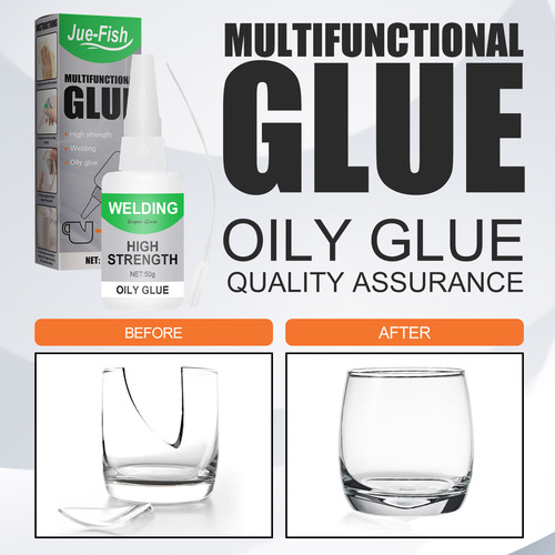 Jue-Fish multi-purpose glue, transparent universal glue for wood, glass and ceramics, quick-drying glue, waterproof