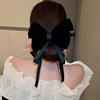 Retro hairgrip with bow, hairpins, hair accessory, light luxury style