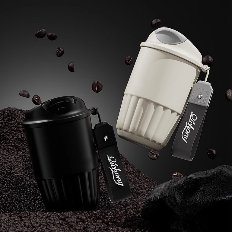 316 stainless steel portable American outdoor men's and women's accompanying ceramic liner cold and heat preservation simple coffee thermos cup