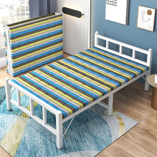 Single Bed Home Simple Lunch Break Bed Simple Rental House Hard Board Wooden Bed Folding Bed for Adult Nap Office