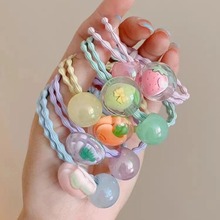 网红多巴胺水果发圈韩版发饰头饰2元店新款果冻女生扎头发绳