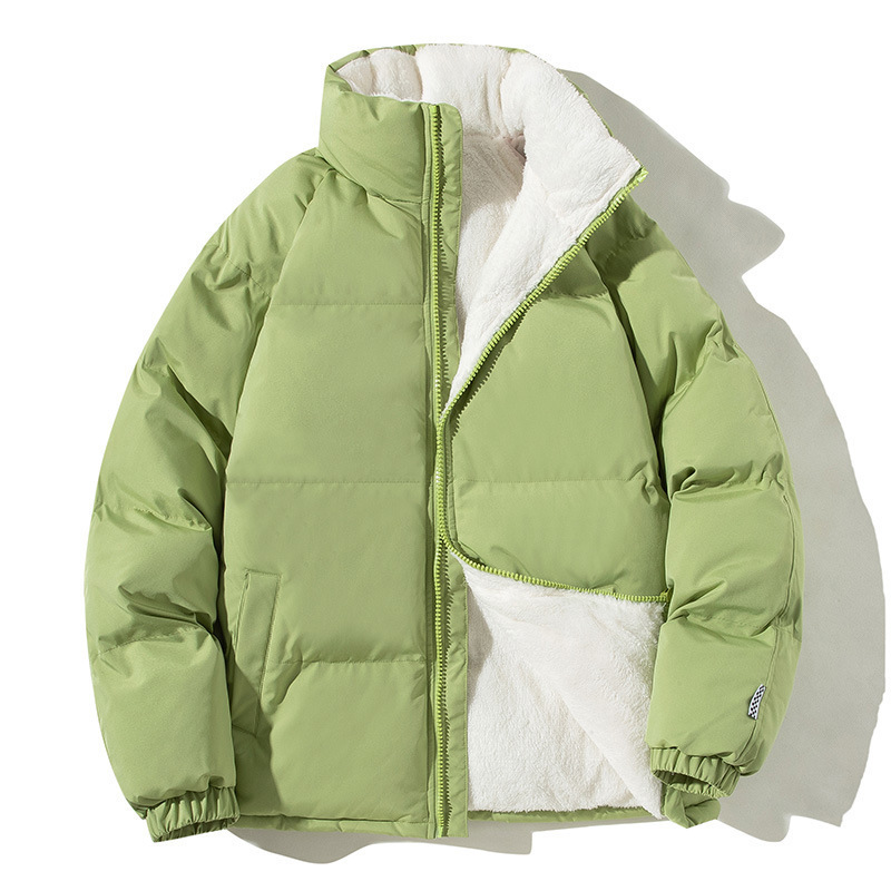 綿の服の男の秋冬の新型のファッションの短いタイプの羽戎の綿の服のファッションのブランドのパンの服のオーバーの厚い立襟の百合の綿入れの上着|undefined