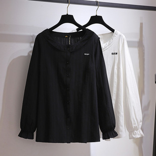 62261 clearance special 60.00 kg-175.00 kg large size women's clothing wholesale fat mm spring temperament top slim thin shirt