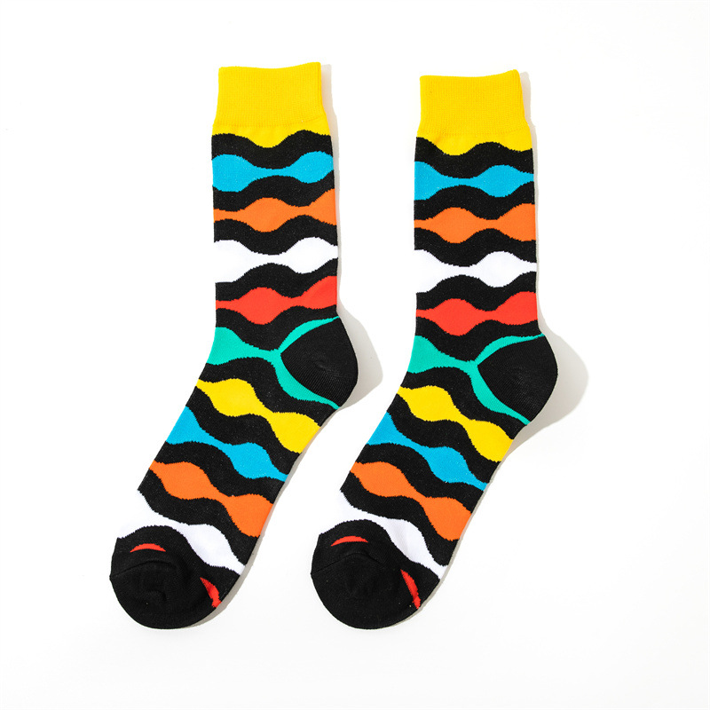 Men's Anime Pattern Crew Socks Cartoon Character Long Tube Style_voghion.com