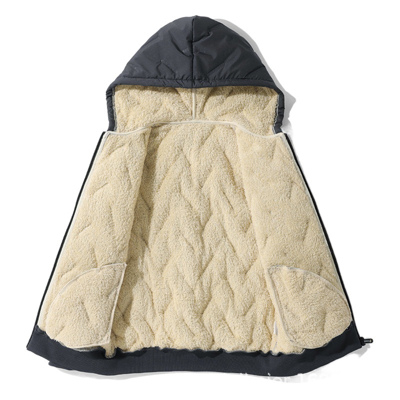 Suministro especial transfronterizo 2024 para fabricantes, ropa infantil de lana de cordero al por mayor en stock, chaquetas de algodón con forro polar, abrigos transfronterizos de otoño e invierno para niños mayores.