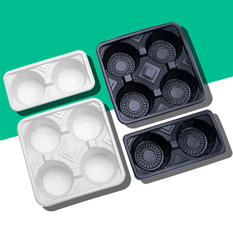 一次性奶茶咖啡外卖打包塑料杯托2杯托4杯托防撒固定杯架底托