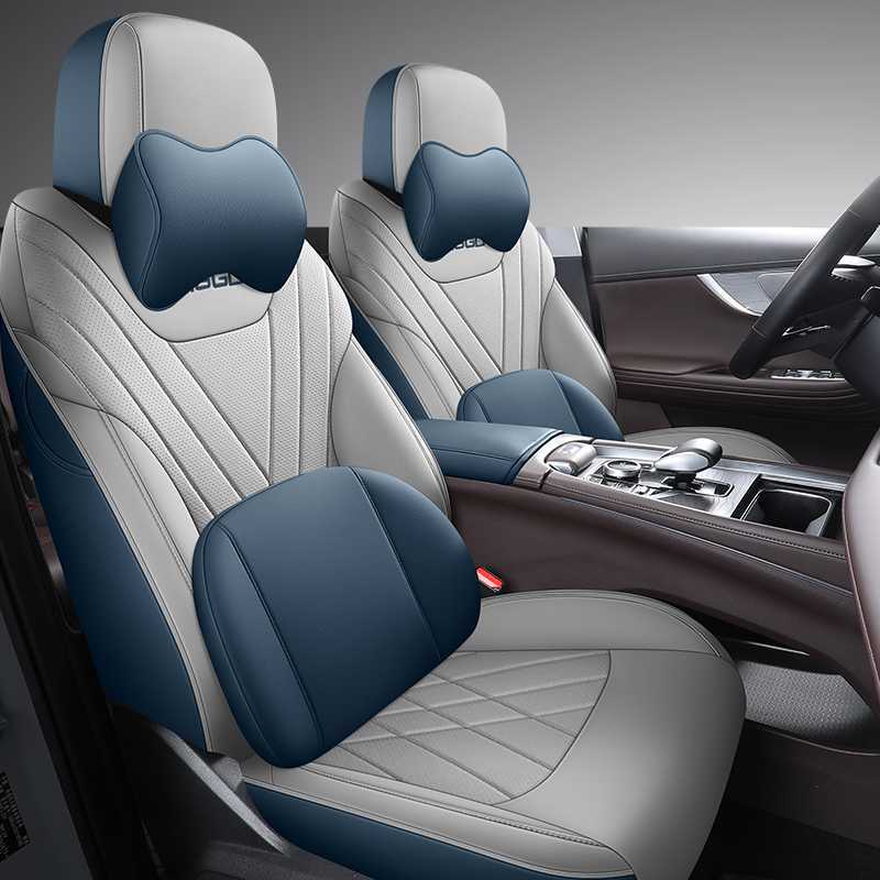 Modelə uyğun (Original) oturacaq örtükləri: Chery Car Seat Cushion - gray-blue-memory-foam-edition-note-car-model-year-5-seater
