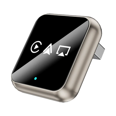 Carplay Box, Simsiz CarPlay və Android Auto - q1ax-rose-gold-white-label-metal-glass-apple-android-mirror-casting-android-auto-4-in-1-carplay-box-only-compatible-with-overseas-systems