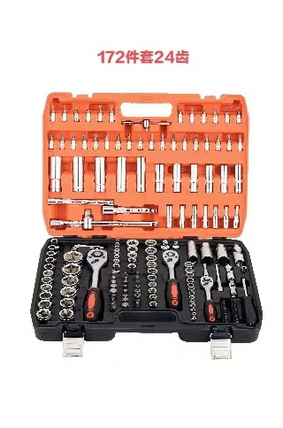 Conjunto de 172 piezas de herramientas de reparación de automóviles de 24 dientes juego de reparación de automóviles conjunto de herramientas de reparación de herramientas de combinación de llave de enchufe