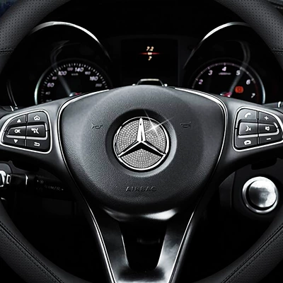 Car Steering Wheel with Diamonds, Car Logo with Diamonds, Car Interior Modification with Diamonds, Suitable for Steering Wholesale Dropshipping (Other Automotive Interior Supplies) - mercedes-benz-15-years-onwards
