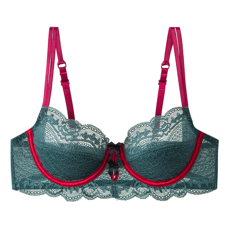 Ropa interior de encaje sexy europea y americana, estilo fino de verano, sujetador de deseo puro transpirable