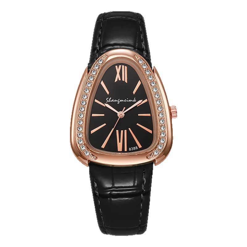 Shangmei Cross-border nuevo estilo pequeño correa fina reloj de moda para mujer en forma de serpiente reloj de cuarzo de moda casual con diamantes image 6