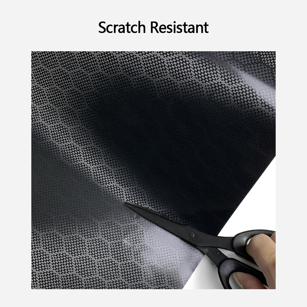 Temu Hot Sale Pet Forged Diamond Carbon Fiber Black Self-Adhesive Interior Rearview Mirror Full Body Sticker Film