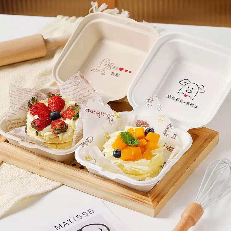 Ins стиль одноразовый ручной работы ланч-бокс коробка для торта тирамису коробка для бургера экологически чистая упаковка для выпечки десертов