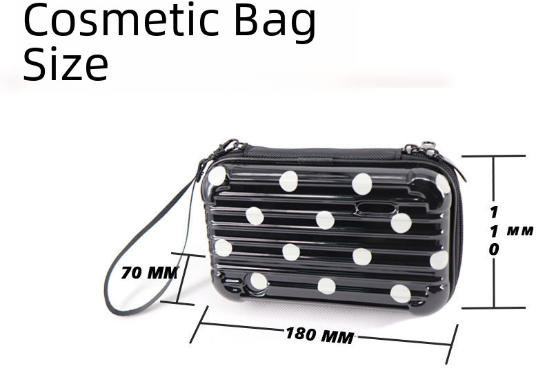 Cross-border new storage bag 7 inch hard shell small bag PC wash bag portable clutch bag high value cosmetic bag