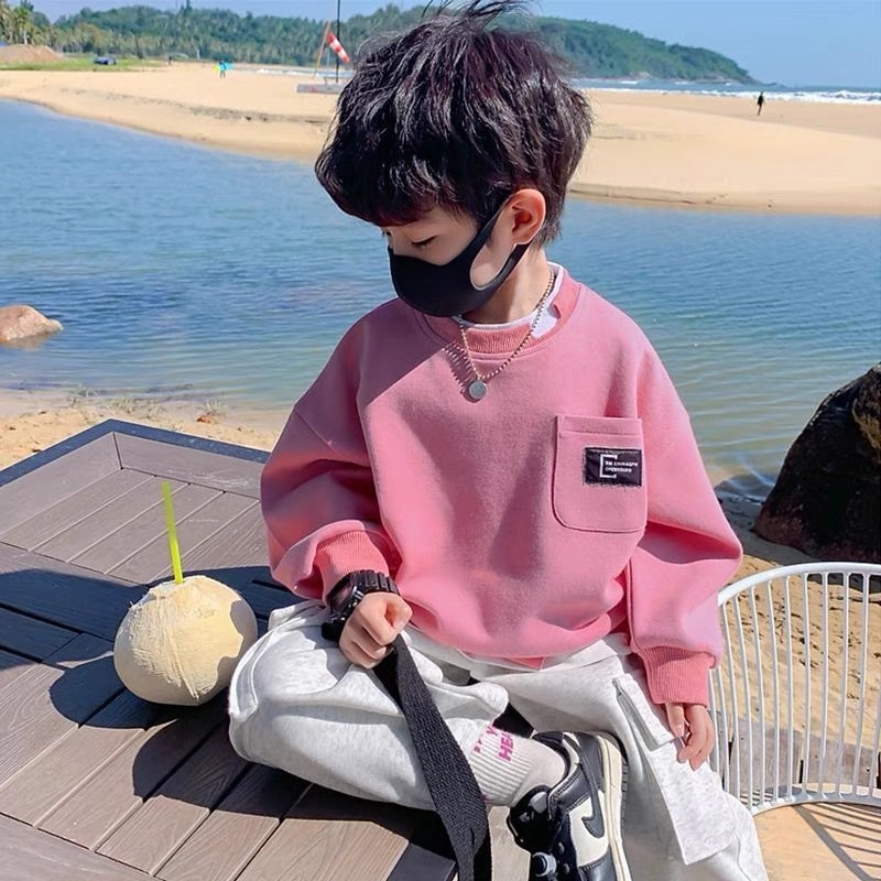 Autumn fuchsia demi-season sweatshirt for boys