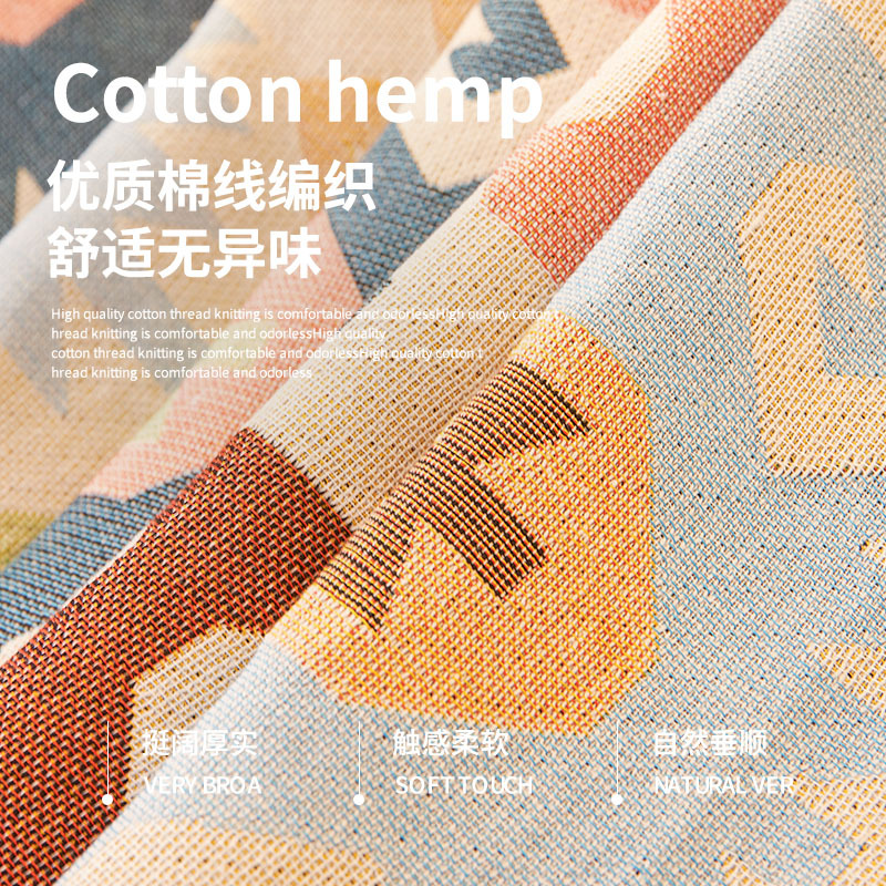 Nórdico ins estilo anti-gato cero algodón y lino verano sofá toalla cubierta de tela sofá cubierta completa cuatro estaciones cojín universal del sofá