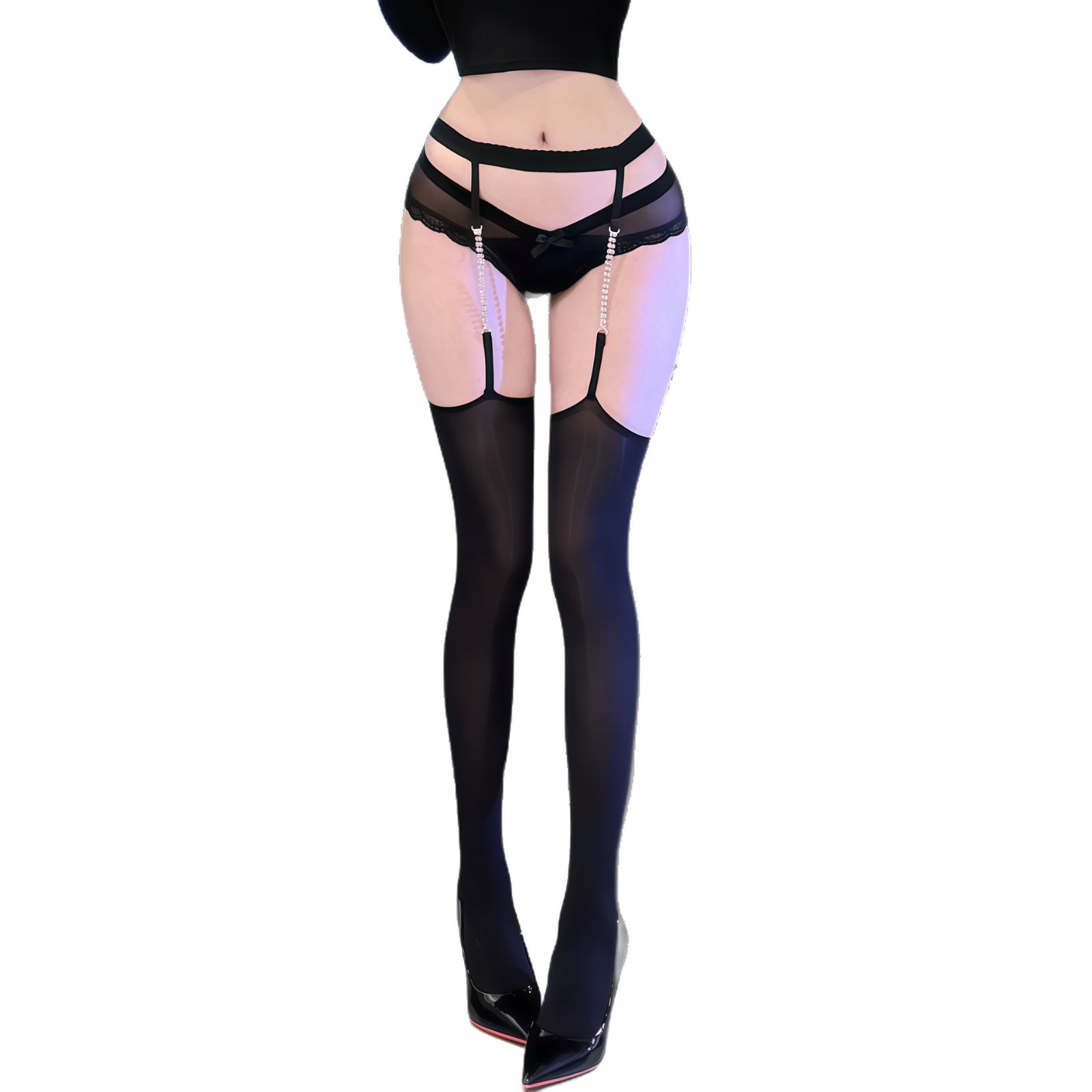 Benzy Erotic Calcetines Sexy Pure Erotic Lace Couple Flirting Uniforme Seducción Pantalones Lingería Pasión Hangar5203