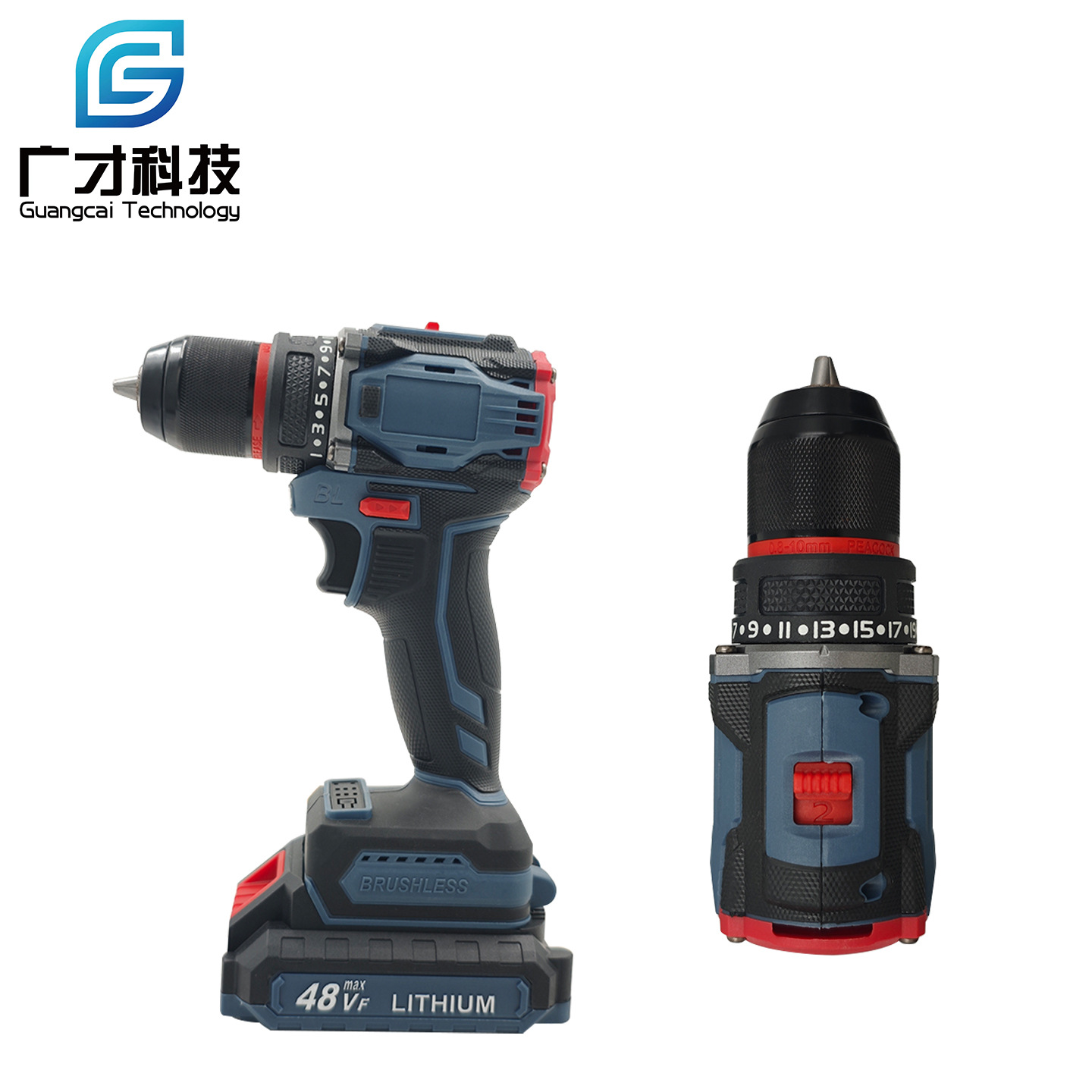 Taladro eléctrico de mano, cañón de acero pequeño sin escobillas, destornillador eléctrico de velocidad variable continua, herramienta eléctrica de comercio exterior transfronterizo